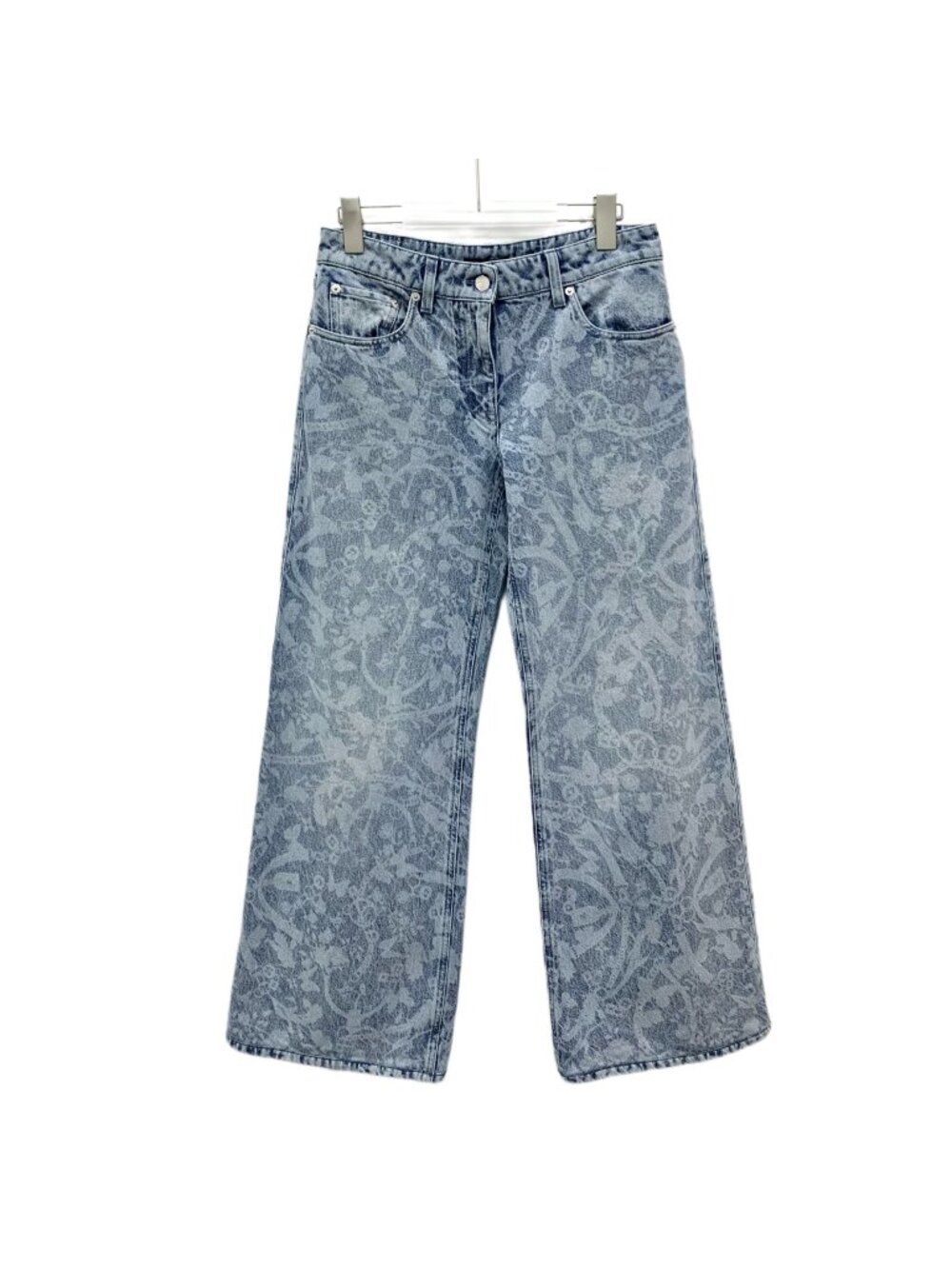 Louis Vuitton 2026 Blue Logo Pattern Denim Jeans